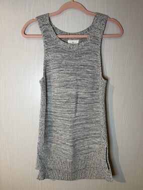 Lou & Grey Marled Gray Sleeveless Knit Tunic Sweater XS
